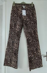 Monkl Leopard Print Jeans - Size 12 - NEW
