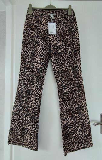 Monkl Leopard Print Jeans - Size 12 - NEW