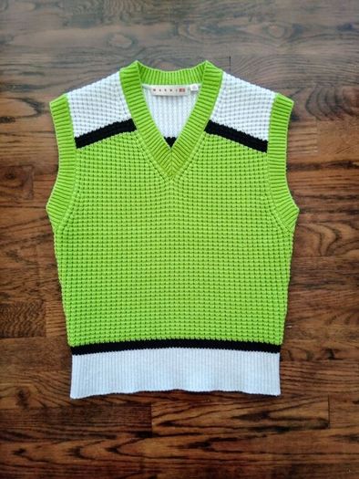 Marni x Uniqlo V-Neck Knit Vest Lime Green Size XS
