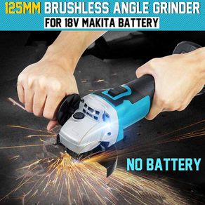 125MM Brushless Electric Angle Grinder 4 Speed Cutting Machine DIY Woodworking Power Tool For Makita 18V Battery