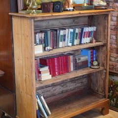 Victorian Pine Open Bookcase