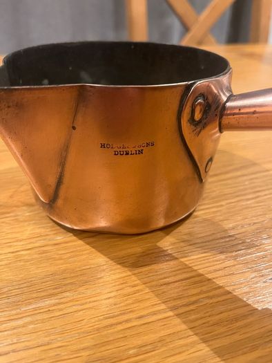 Antique Hodges & Son Dublin Copper Brandy Pan