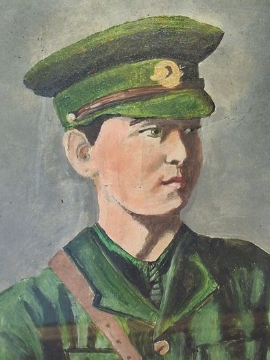 Beautiful Genuine Painting of a Young Michael Collins, Postage Available or Collection, Lots more Antiques and Collectables