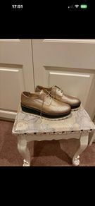 Dune gold/khaki wedges size 6
