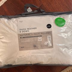 Duck down pillows M&S brand new