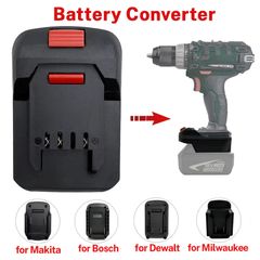 Adapter for Makita Bosch Milwaukee Dewalt 18V Li-ion battery converts to Lidl Parkside X20V Li-ion battery adapter power tool