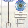 26 Inch Height Glass Bird Baths Birdfeeders with Metal Stake for Garden Lawn Yard Peacock MULTIPLE DESIGNS AVAILABLE (FREE POSTAGE) Image 5