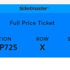 bon Jovi single seated ticket