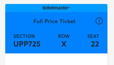 bon Jovi single seated ticket