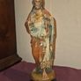 Antique Hand Painted Sacred Heart of Jesus Statue Image 6