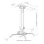 Universal Full Motion Projector Mount with 360 Rotation Superior Electron Image 2