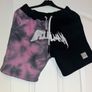 BooHoo Man 2 Piece Twin Set Purple and Black Top and Shorts Image 3