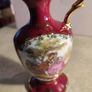 Rare find  Stunning magenta pink Limoges courting couple jug Image 2