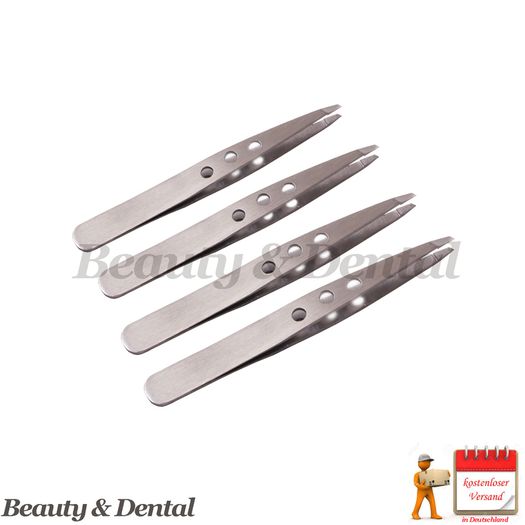 4x Beauty Girls Stainless Steel Eyebrow Hair Removing Tweezers