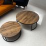 Brown Nesting Circular Coffee Table from Next Image 3