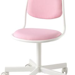 IKEA ORFJALL Kids Desk Chair White Pink