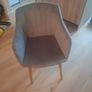 2 grey fabric chairs Image 2