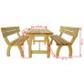 Beer Table with 2 Benches Impregnated Pinewood Image 5