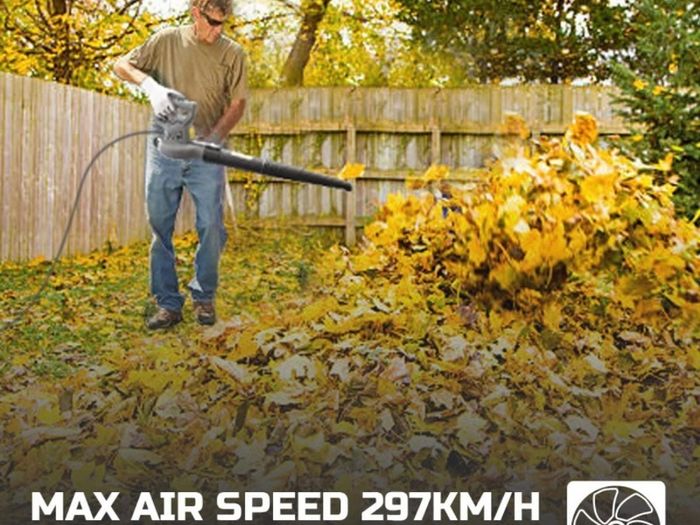 3000W Corded Garden Leaf Blower with 262L Garden Waste Bag, Leaf Scoop Hand Rakes,8m Power Cable, for Clearing Patios Gardens (FREE POSTAGE)