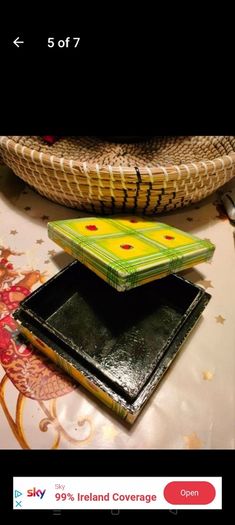 Vintage wooden frames set of 2. in paper Mache box made in India..