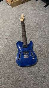 Harley Benton TE-90QM HH Trans Blue