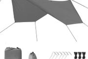 Hammock Rain Fly Tent Tarp, [300cm x 300cm] Lightweight Anti-UV Hammock Tent Tarp, Waterproof Camping Shelter, Portable Basha Sunshade for Camping Hiking Picnic Travel (FREE POSTAGE)