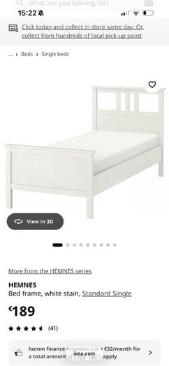 Hemnes single bed frame