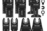 13PCS Multi Tool Blade Set, Universal Oscillating Saw Blades, Oscillating Tool Accessories for Wood Plastics Cutting, Multitool Blades Compatible with Makita, Milwaukee, Dremel, Ryobi and More