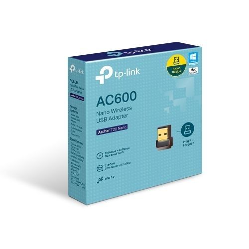 TP-Link Archer T2U Nano AC600 Nano Wireless USB Wi-Fi Adapter ARCHER T2U NANO