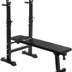 _Multi Function Folding Weight Training Bench Adjustable Barbell
