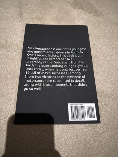 Max Verstappen Formula 1 Book by Jackson Carter