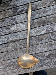 Vintage brass Thai soup ladle