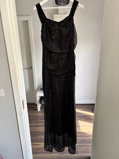 Black sequin debs dress
