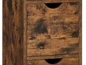 Slim Bathroom Cabinet with 3 Drawers, Chest of Drawers, Storage Cabinet, Side Cabinet, 30 x 30 x 80 cm, for Bathroom, Living Room, Bedroom, Kitchen, Vintage Brown