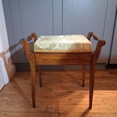 Victorian " Tiger  mahogany " piano stool