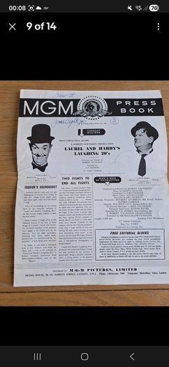 Laurel and Hardys Laughing 20s Pressbook and Photos