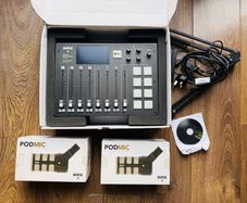 Rode Rodecaster Pro + 2 Rode Podmics and arm