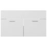 Sink Cabinet with Built-in Basin White and Sonoma Oak Chipboard Image 6