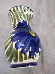 Vintage Ceramic Hand-painted Cabo Vase