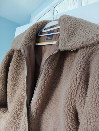 Pale Brown Furry Jacket (Fits up to size 16)