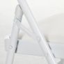 4-piece Set Folding Chairs, Portable Office Chairs, Metal Legs, Foldable Chair for Office, Reception, Waiting Room, Faux Leather, White Image 5