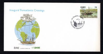 1988 Ireland 150th of 1st Passenger Steamship Crossing Commemorative Stamp with An Pasaiste Corcaigh, (Passage West, Cork) first day cancellation An Post First Day Cover (FDC)