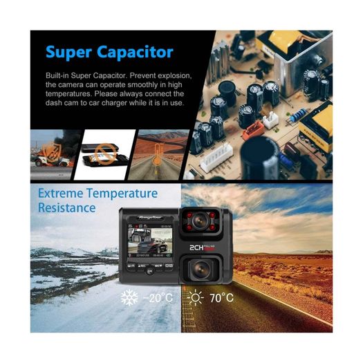 OUT OF STOCK-Car  Dash Cam  Wi-Fi Wifi 2160P 4K Dual lens (Inside+Outside) with Night vision