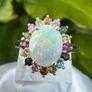 Ethiopian Opal Multi-Tourmaline Solitaire Ring Image 7