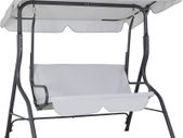 Hollywood swing, sun canopy, garden swing, swing bench, swing, garden, indoor, balcony, terrace, light grey