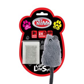 Pet Nova Cat Grey Mouse With Catnip Toy