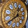 Vintage  Brass Wall clock Rococo curved Image 5