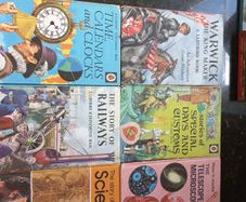 Vintage Ladybird Books- Warwick, Special Days and Customs, The Telescope and Microscope, Time, Calendars and Clocks, Story of Railways, Story of Science book 1