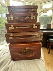 vintage leather suitcases