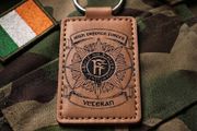 Irish Defence Forces Veteran Laser-Engraved Leatherette Keyring